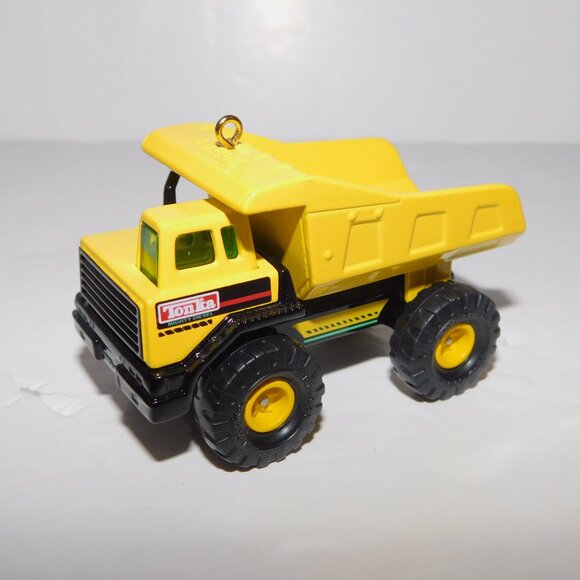 VTG 1996 Hallmark Keepsake Yellow Tonka Dump Truck Christmas Tree Ornament - Picture 2 of 8